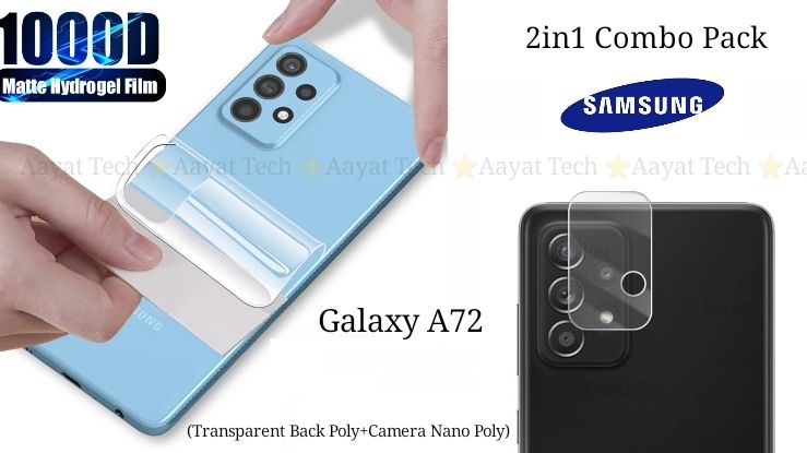 Samsung Galaxy A72 _ 2in1 Back Protector Combo Pack (Back Protector Film+Camera Lens Protector Nano Poly)