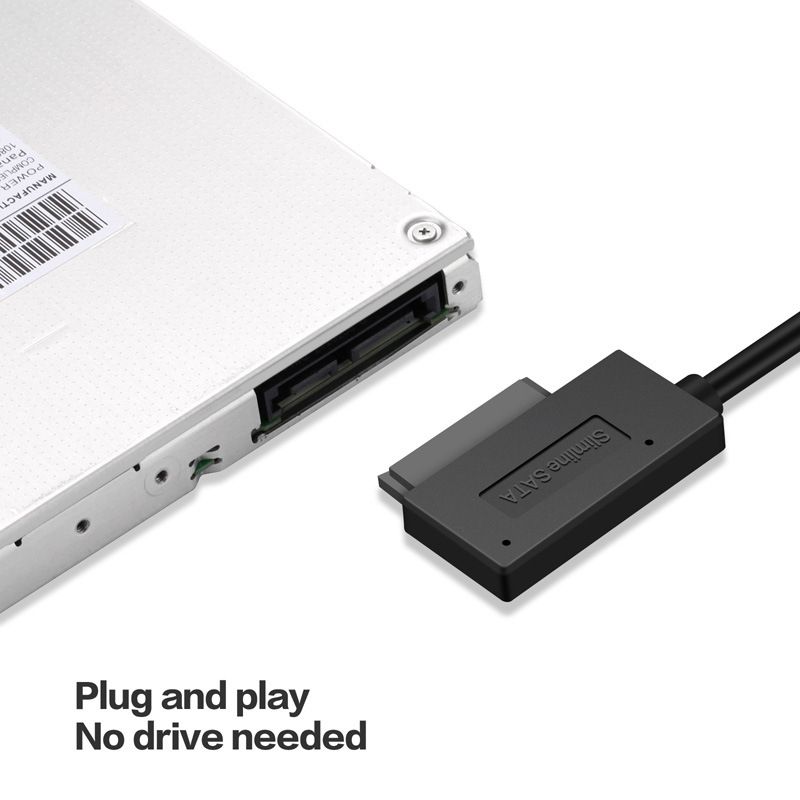 Notebook optical drive line SATA to USB adapter cable 6+7P SATA to USB2.0 easy drive line transfer box with durblility