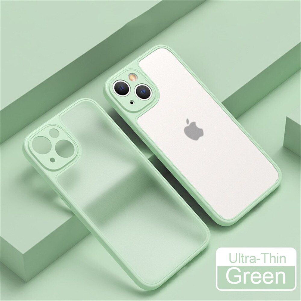 Luxury Case For iPhone 13 12 11 Pro Max XR X XS 7 8 Plus SE Mini Shockproof Armor Bumper Matte Ultra Thin Clear Candy Cover Capa