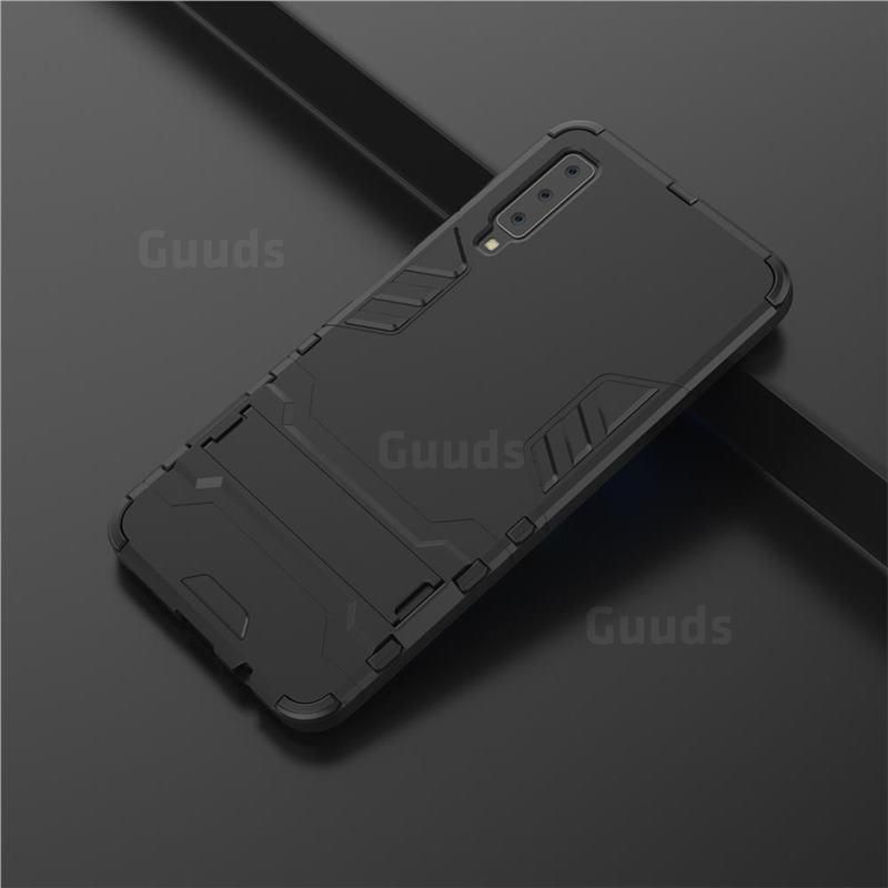 Armor Back Cover for Samsung A7 (2018) -Black