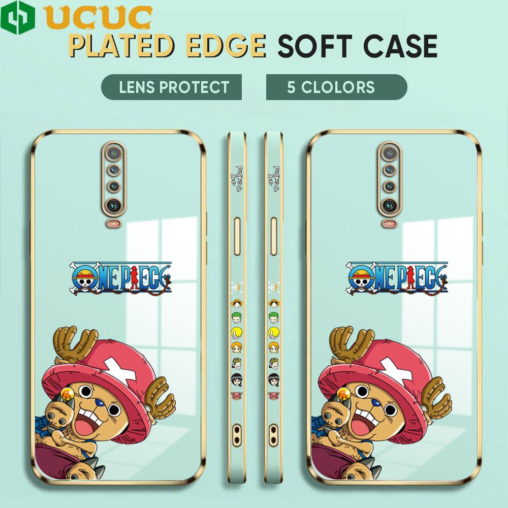 UCUC for Xiaomi Poco X2 Case Creative Cartoon Chopper Luxury 6D Plating Soft Casing Silicone Ultra Thin Phone Cover