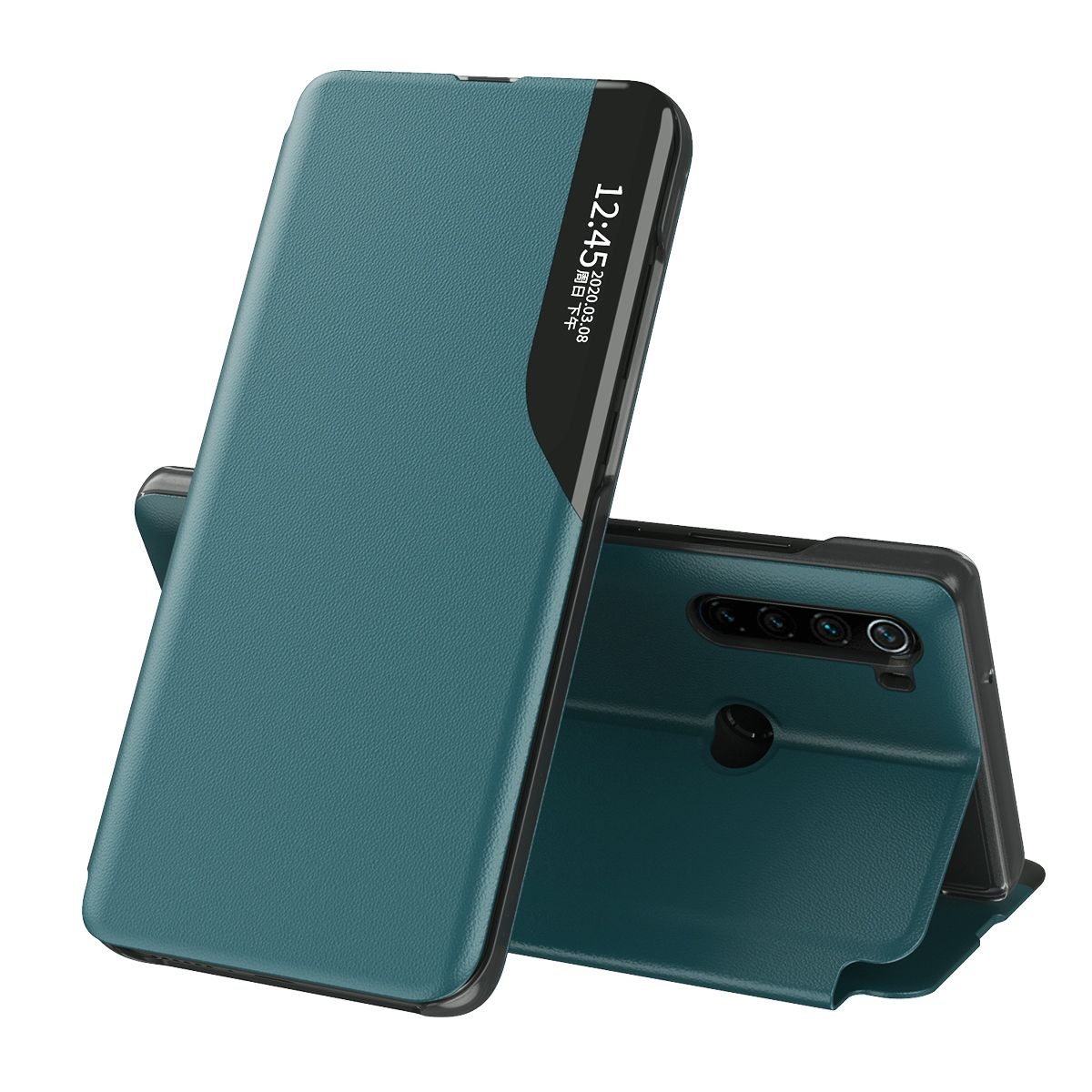 For Xiaomi Redmi Note 8 Smart View Window Flip Stand Cover PU Leather Protective Case