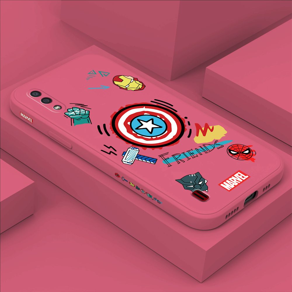 ZeroQiQi for Samsung A01 Case Cartoon Anime Icon Phone Cover Soft Full Lens Protection Casing Ultra Thin Soft Liquid Silicone Phone Cases
