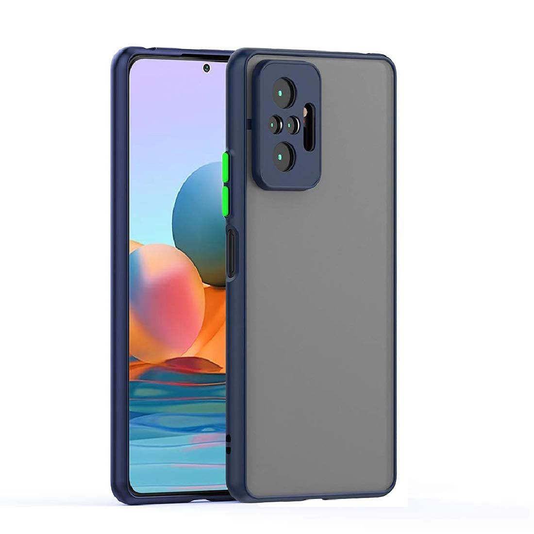 For Xiaomi Redmi Note 10 Anti-knock Polo-chromatic Matte Colorful Bumper protective Case For Xiaomi Redmi Note 10 Back Cover