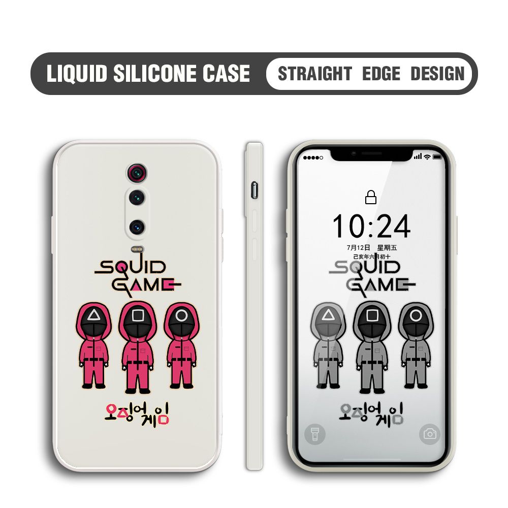 UCUC for Xiaomi Redmi K20 Pro Case Trend Cartoon Korean Squid Phone Cover Liquid Silicone Case Phone Protective Case