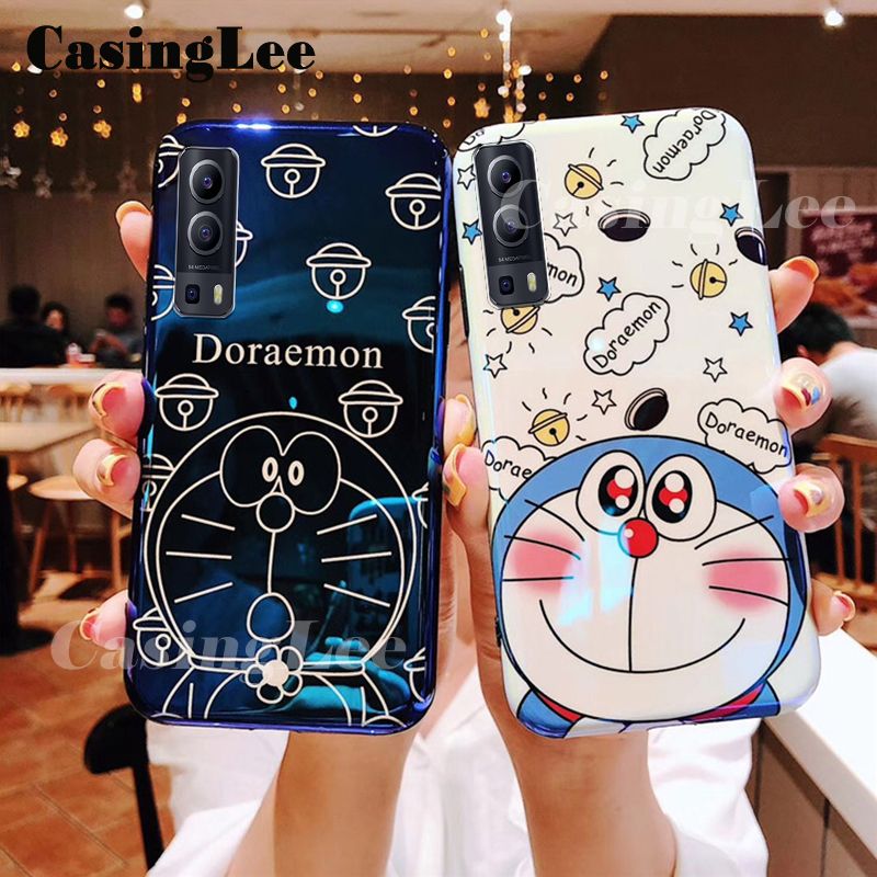 Casinglee For VIVO Y52 5G Case Cute Doraemon Soft Shockproof Cartoon Design Couple Full Protection Back Cover VIVO Y52 5G Phone case For girls and Boys