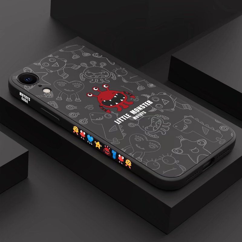 Olige Case For Samsung A72 Cartoon Monster Camera Protection Shockproof Silicone Creativity Couple Soft Phone Cover