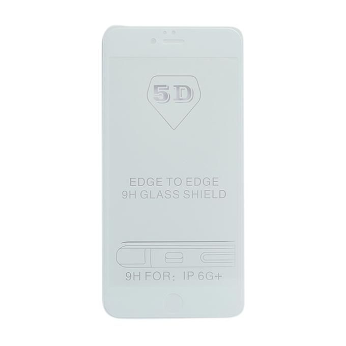 5D 9H Tempered Glass Screen Protector  for iPhone 6 Plus - White