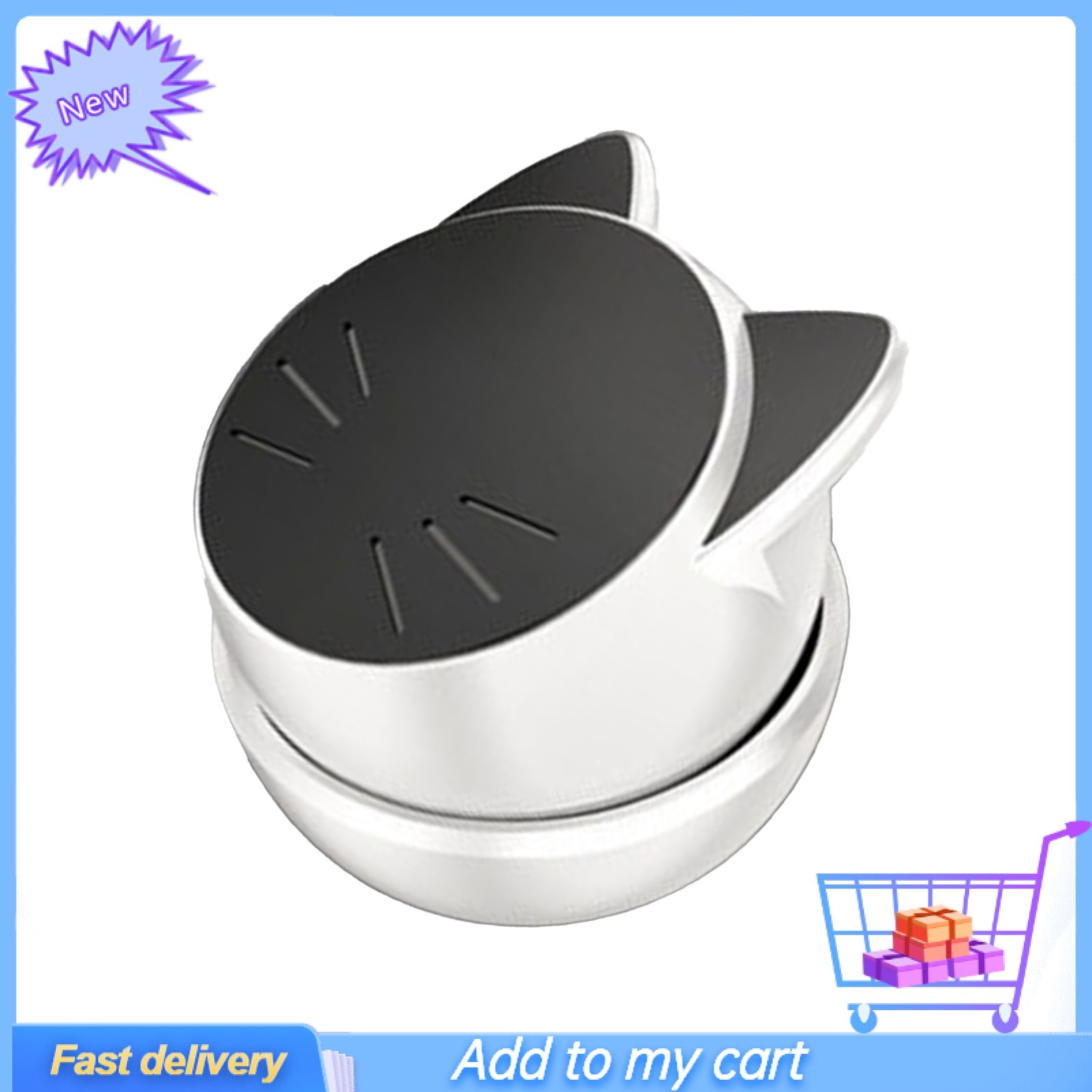 Convenient Phone Holder 360 Degree Rotatable PC Cats Shape Magnetic Car Phone Stand for Daily Use