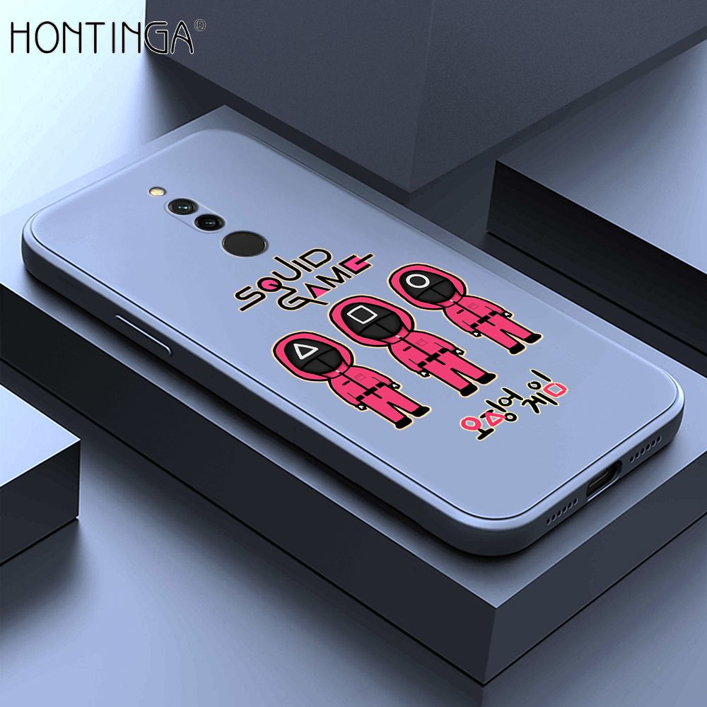 Hontinga for Xiaomi Redmi 8 Case Trend Cartoon Korean Squid Phone Cover Liquid Silicone Case Phone Protective Case