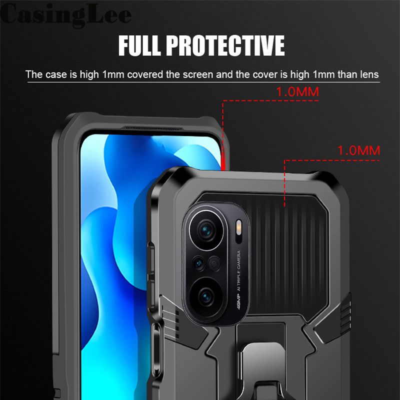 Protect Cover For Redmi Note 10S Case Shockproof Armor Stand case with Metal Clip Redmi Note10S Back Cover Car Mountaineering Phone Cases