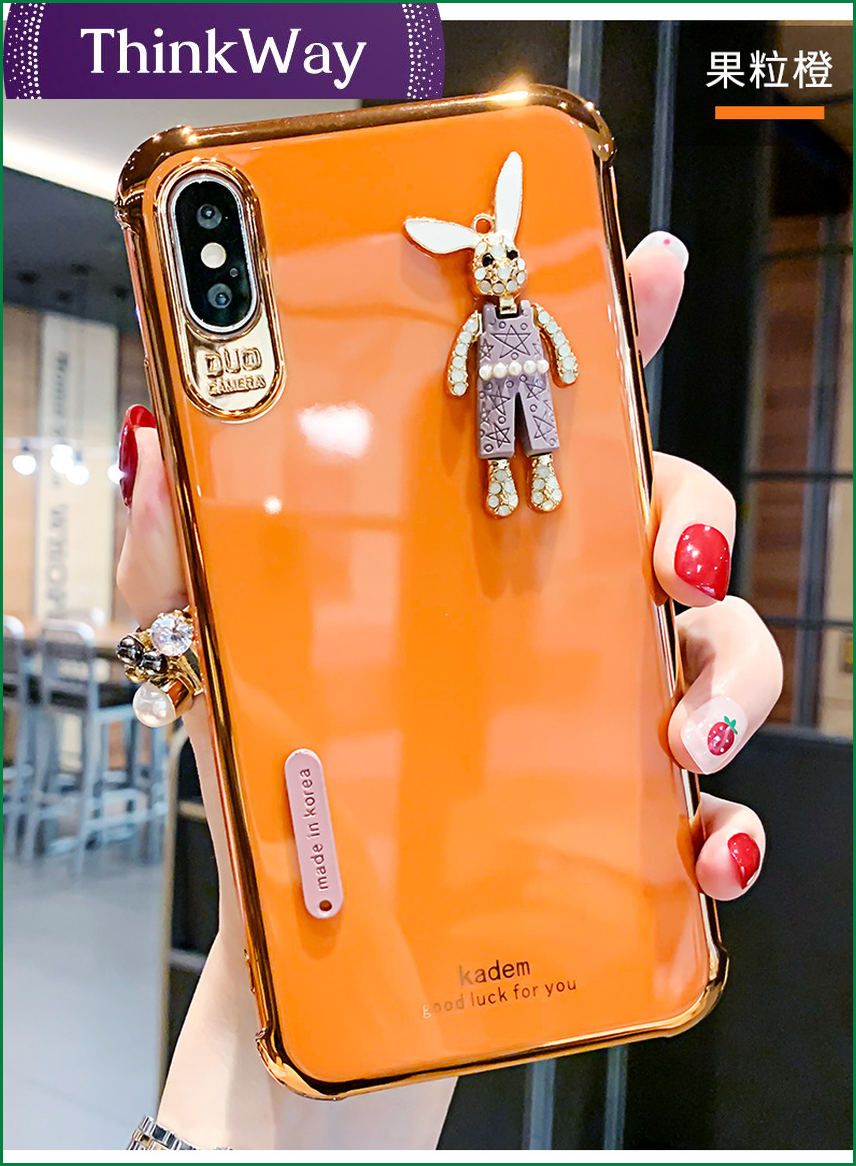 vivoX60PRO mobile phone shell new 30X50 electroplating rabbit Y19S6V17 suitable for iqoo5 protective sleeve anti-fall