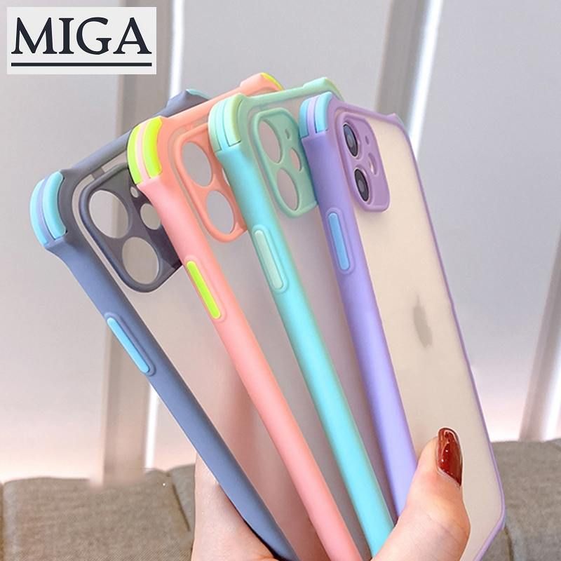 Phone Case For Huawei Y9S Y6S Y7 2019 Y6 2019 Y5 2019 Y9 Prime 2019 Shockproof Anti-Fall Matte Transparent Candy Color Cover
