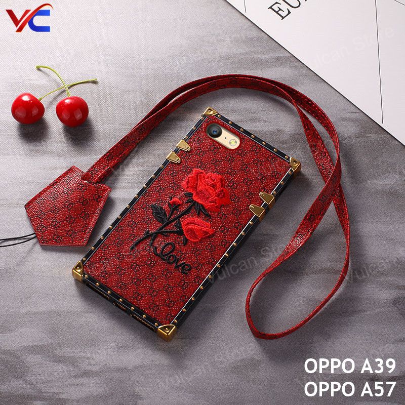 For OPPO A79 OPPO A73 OPPO F5 / OPPO A83 OPPO A1 / OPPO A59 OPPO F1s / OPPO A39 OPPO A57 Phone Case Soft Silicone Phone Back Cover Luxury 3D Rose Flower Embroidery Phone Case