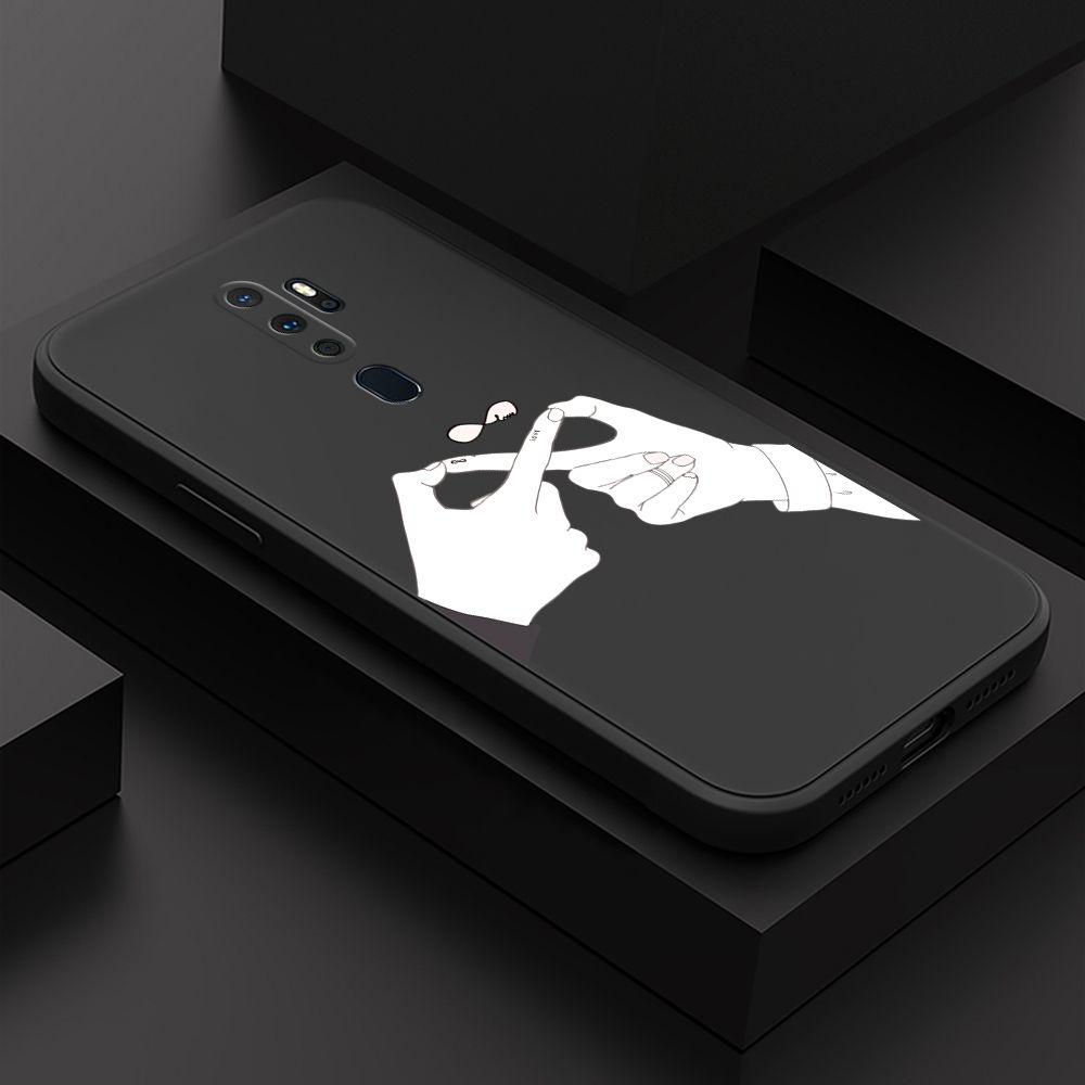 ZeroQiQi for OPPO A5 2020/A9 2020 Back Cover Mobius Ring Ultra Thin Soft Luxury Square Multicolor Liquid Silicone Phone Case