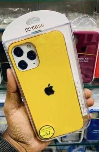 My Case Soft Glossy Finish Luxury Cover For IPhone - {YELLOW} 12 pro max, 12 pro, 12 , 12 mini, 11 pro max, 11 pro , 11, XR, xs max, xs, 8 plus, 8 , 7 plus, 7 ,6 , 6 plus