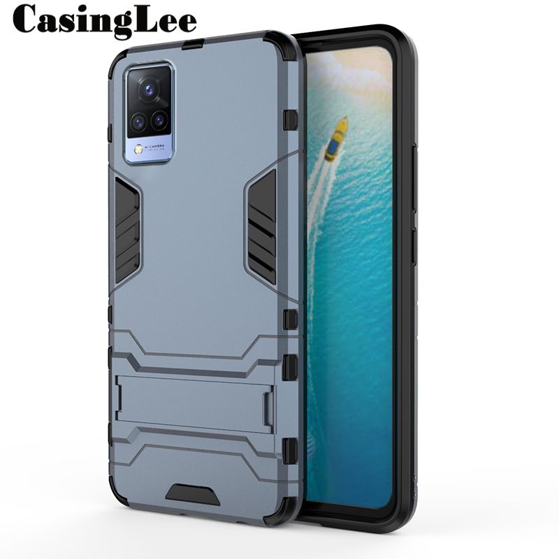 Protect Cover for VIVO V21 Case Silicone Iron Man Armor Hard Phone Cases for Vivo V21 Full Protection Back Cover