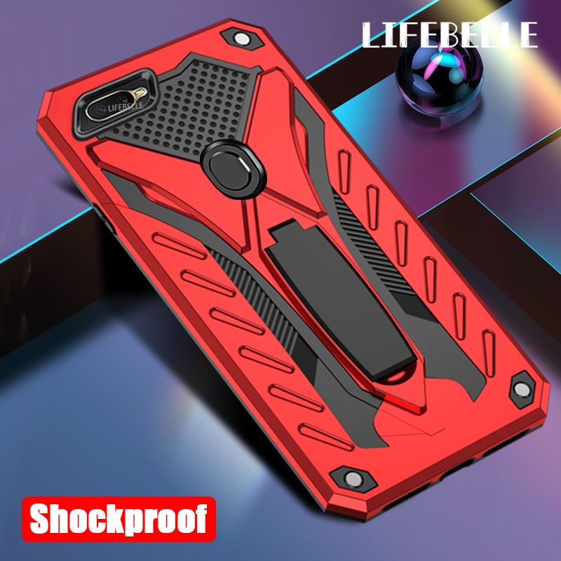 For OPPO A12 / A7 / A5s / F9 / Realme 2 Pro Case, [ Grade 12ft Drop Tested] Anti-Drop Anti-Scratch Phone Case with Stand Feature Dual Layer Shockproof Armor Hard Protective Casing Cover Available