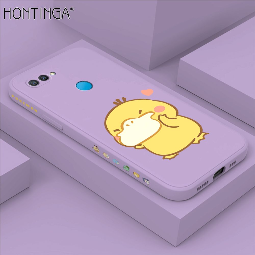 Hontinga for OPPO A5S A12 A7 A12S Case Side Design Trendy Cartoon Sign Back Cover Soft Square Edge Pattern Liquid Silicone Phone Cases