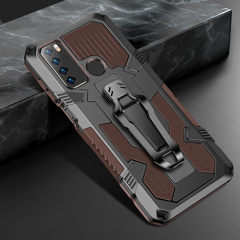 For Infinix Hot 9/Infinix Note 7 Lite New Mechanical Armor Series Fully Upgraded Protective Cover Compatible with Magnetic Car