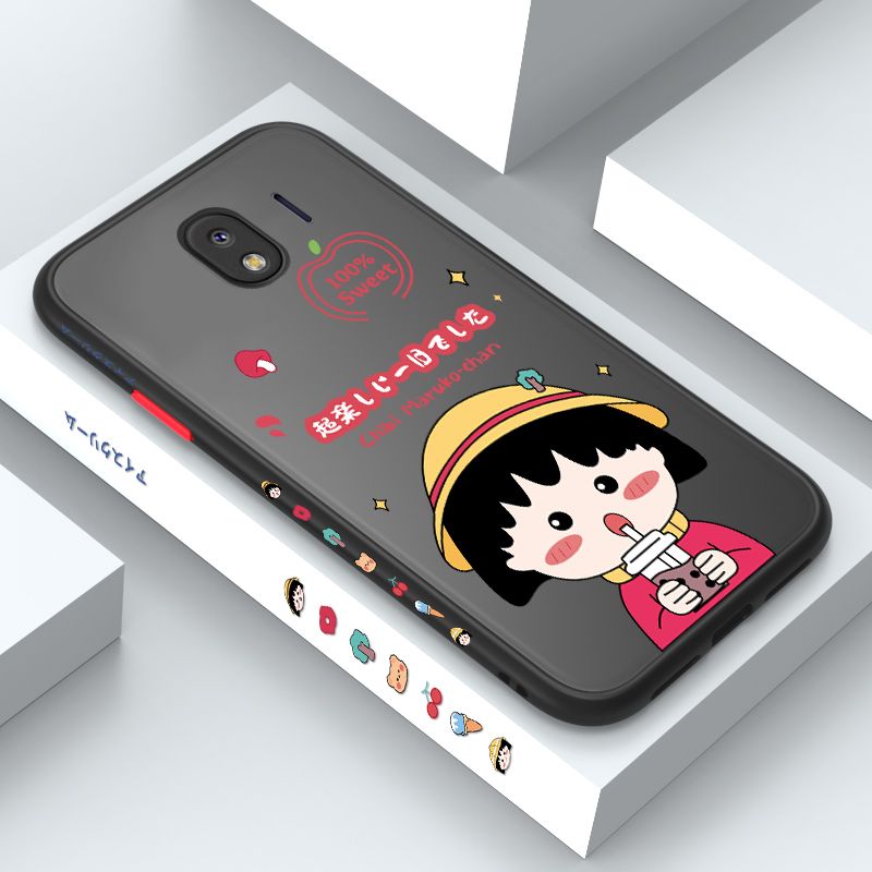 ZeroQiQi for Samsung J4 2018 Case Chibi Maruko Side Printing Cover Frosted Ultra Thin Protective Anti Fall Phone Case