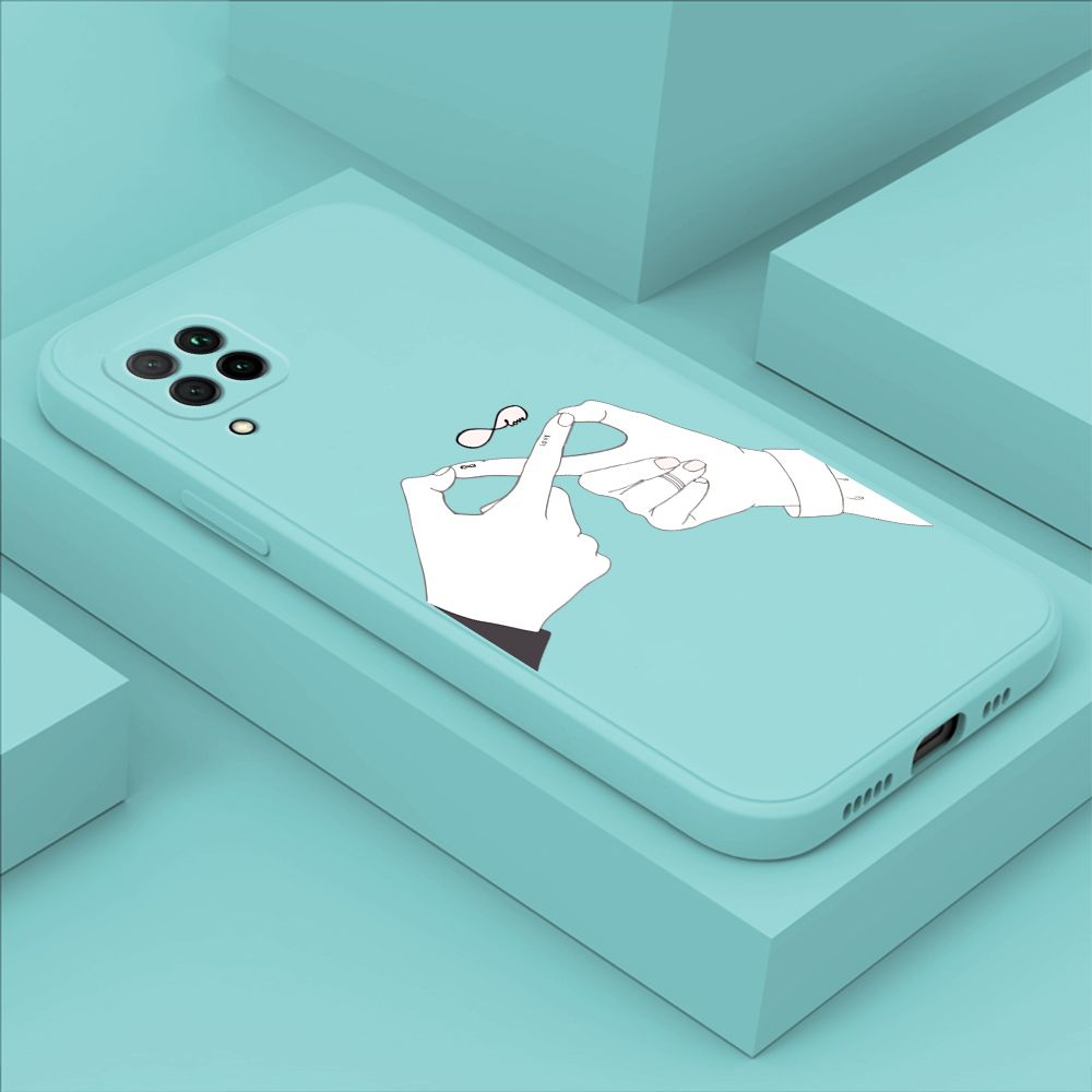 ZeroQiQi for Huawei Nova 7I Back Cover Mobius Ring Ultra Thin Soft Luxury Square Multicolor Liquid Silicone Phone Case