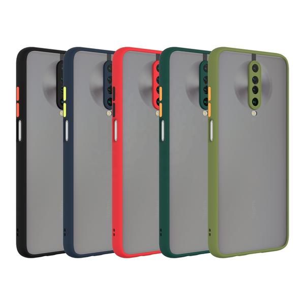 Camera Protection Bumper Phone Cases For Xiaomi Poco X2 / Redmi K30 Matte Translucent Shockproof Back Cover