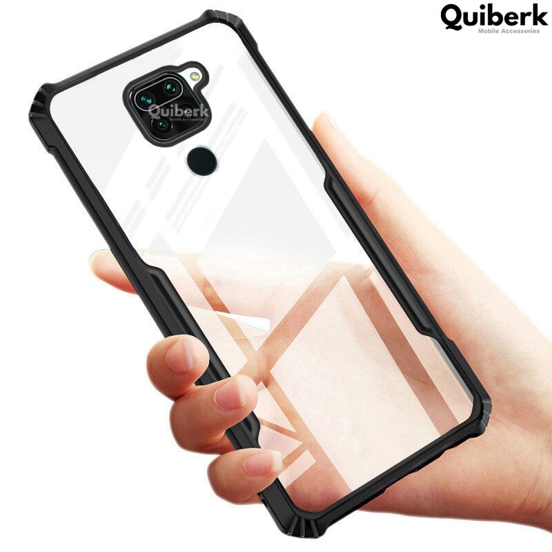 Quiberk for Xiaomi Redmi Note 9 Case Edge-Reinforced Shockproof Hard Transparent Phone Cover