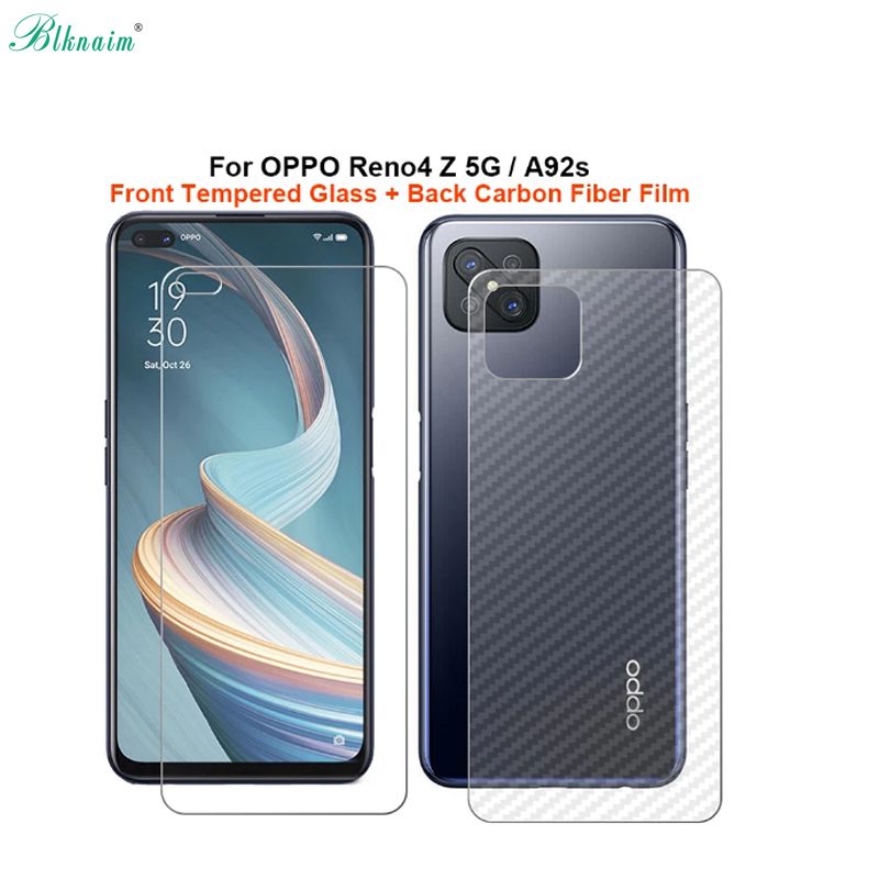 BLKNAIM 2in1 tempered glass back film for OPPO Reno 4Z 5G screen protector tempered glass