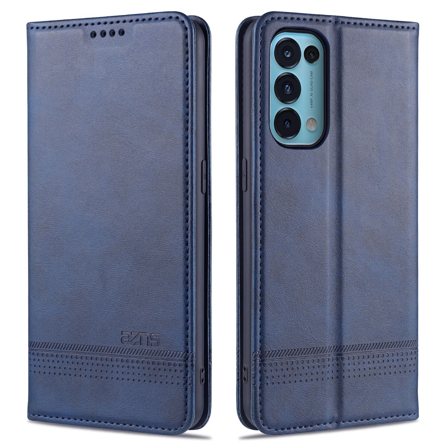 Leather Case for OPPO Reno5 5G Vintage Flip Wallet Card Slots Magnetic Closure TPU Inner Stand Cover