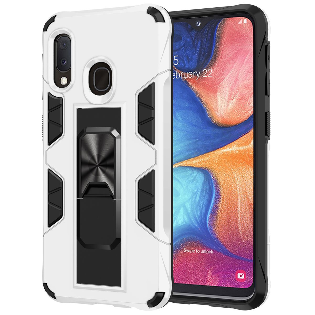 For Samsung Galaxy A20e Phone Case Armor Magentic Ring Car Holder Cover