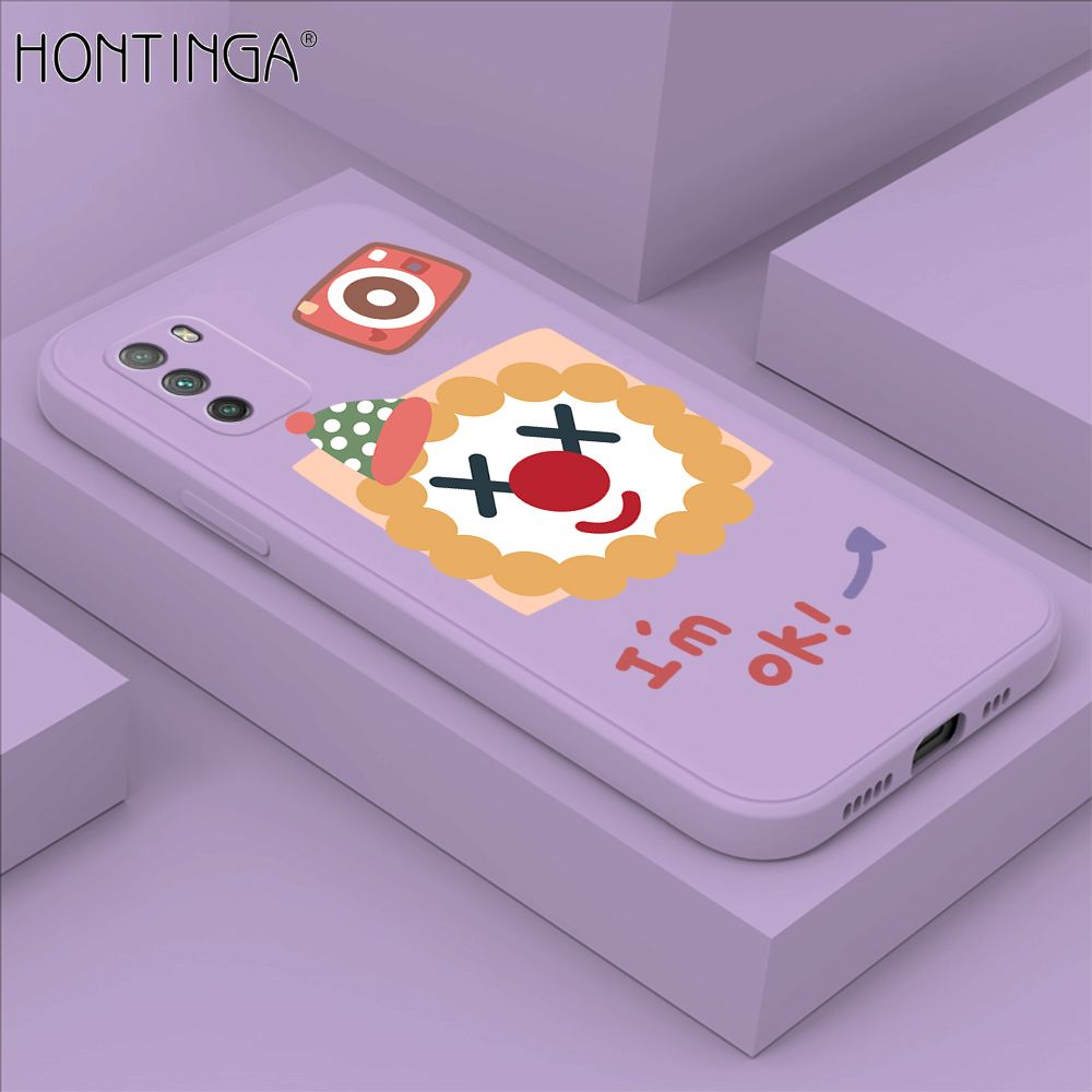 Hontinga for Xiaomi Poco M3 Case New Cartoon Joker Phone Case Phone Case Soft Square Edge Silicone Cases Full Lens Cover Shockproof Protection Cover
