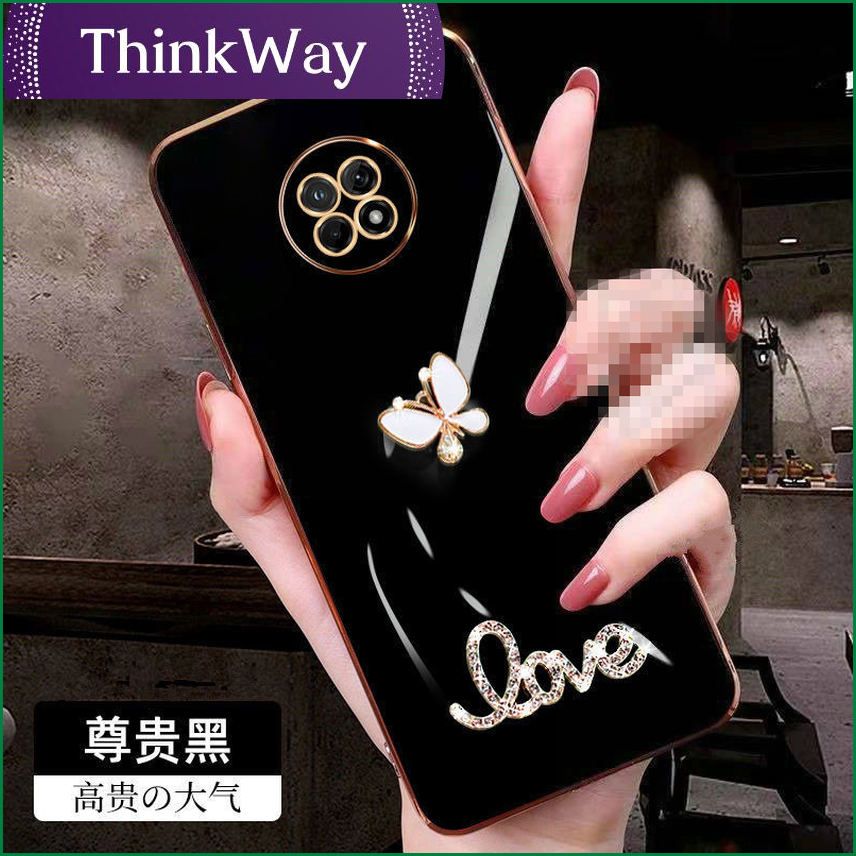 RealmeGT mobile phone case with diamond butterfly Reno7 protective sleeve electroplating silicone K9SA96 suitable for a55 female creativity