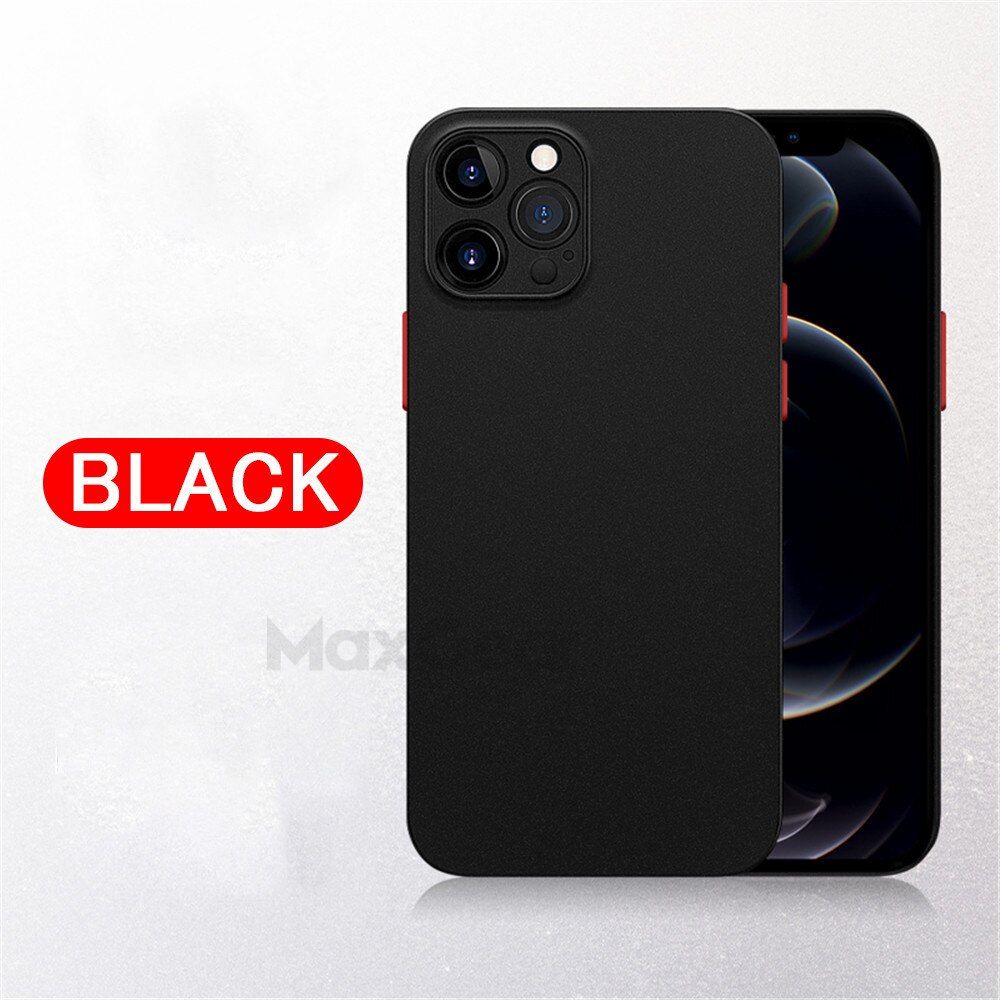Ultra Thin Matte Color Case For iPhone 12 11 Pro Xs Max Shockproof Slim Soft Hard PP Cover For iPhone 7 8 Plus SE 12Mini Fundas