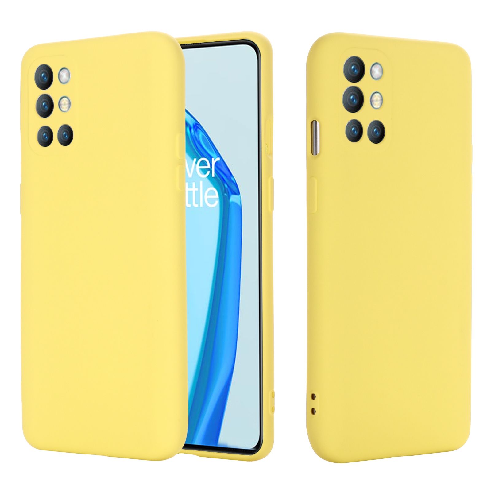 For OnePlus 9R Pure Color Liquid Silicone Shockproof Full Coverage Case