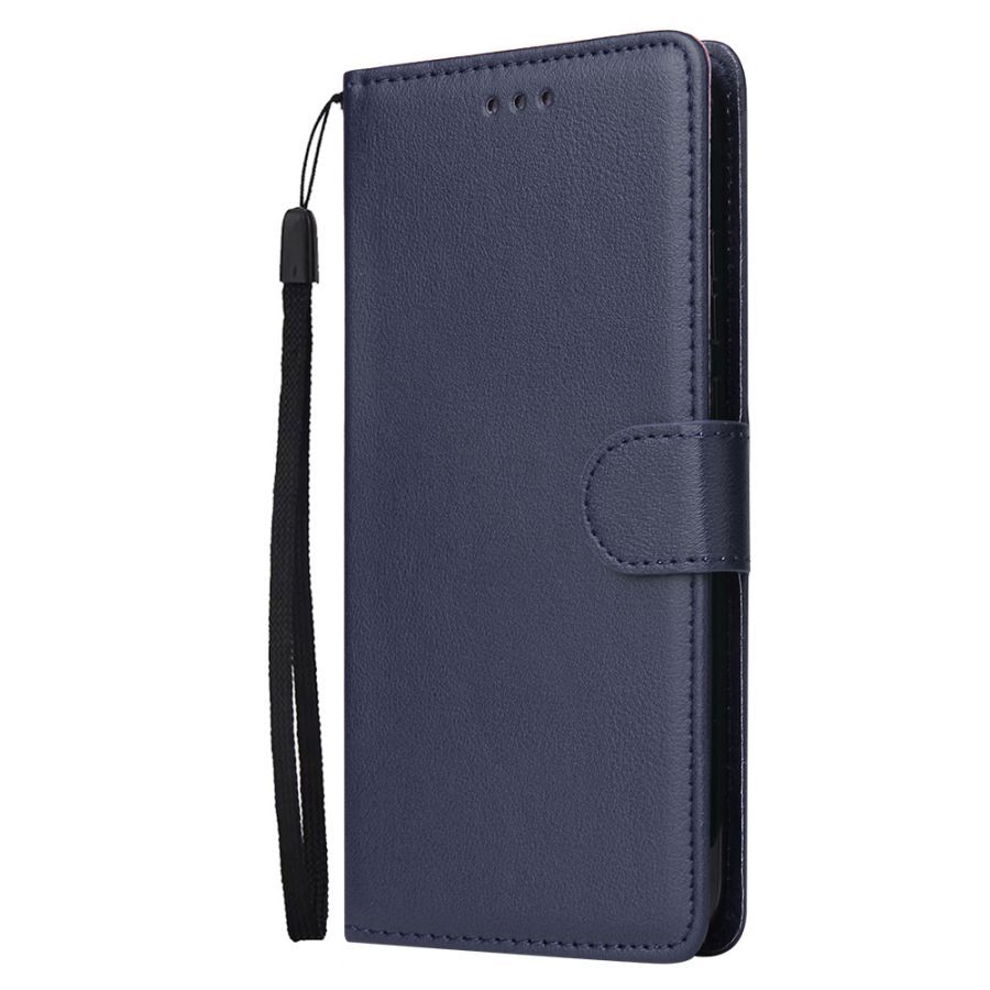 For Huawei Honor 8C 8X 8A case Classic Solid color Plain Wallet Flip Leather cover For Fundas Honor 8S Cases Huawei Honor 9A 9S-Case & Strap