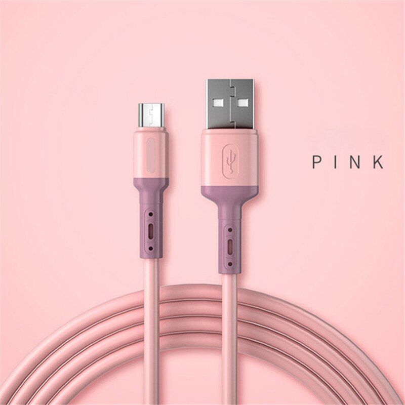 3A USB Charging Data Cable Soft Silicone USB Cable For Mobile Phone Fast Charging Micro Cable For Phone Data Charging Wire