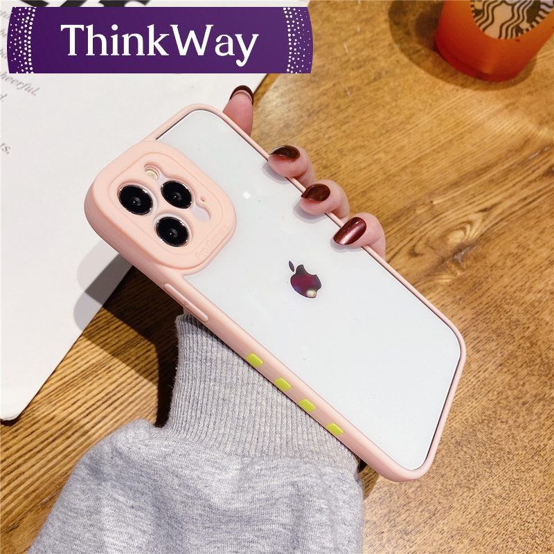 Camera Lens Protection Phone Case For iPhone 12 11 Pro Max XR X XS 6 7 8 Plus SE Shockproof Armor Color Frame Acrylic+TPU Cover