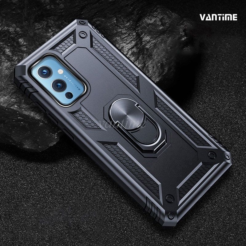 Vantime for OnePlus 9 Hard Case Hybrid Cover Stand Holder Casing