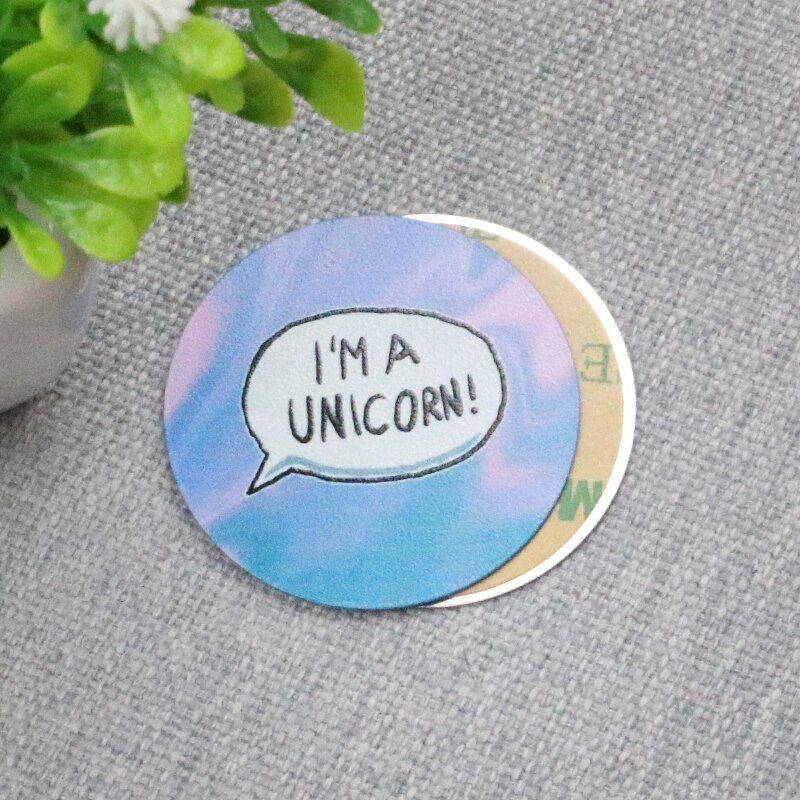 Cartoon Cute Pattern 40x0.3mm Round Metal Plate Disk For Magnetic Air Vent Car Mount Car Phone universal phone car Holder socket