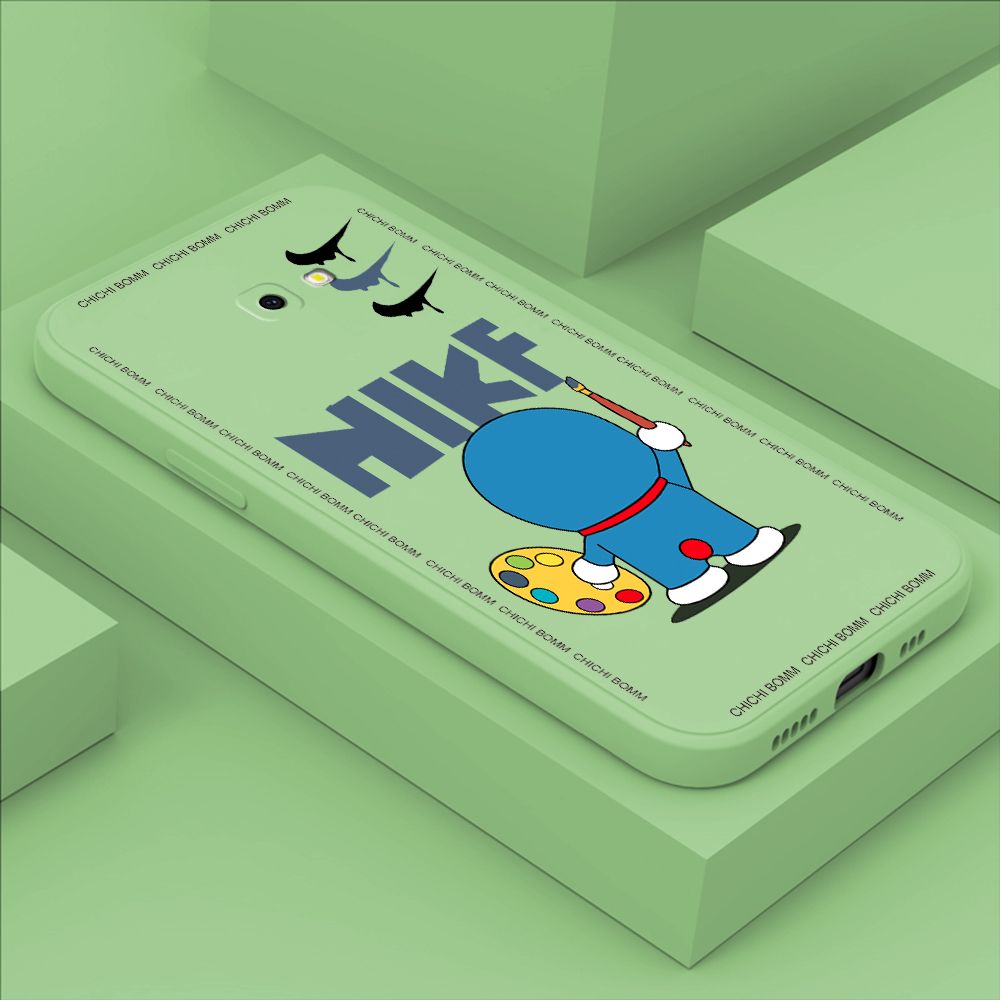 Hontinga for Samsung J4 Plus 2018 Case Fashion Cat Phone Case Phone Case Soft Square Edge Silicone Cases Full Lens Cover Shockproof Protection Cover