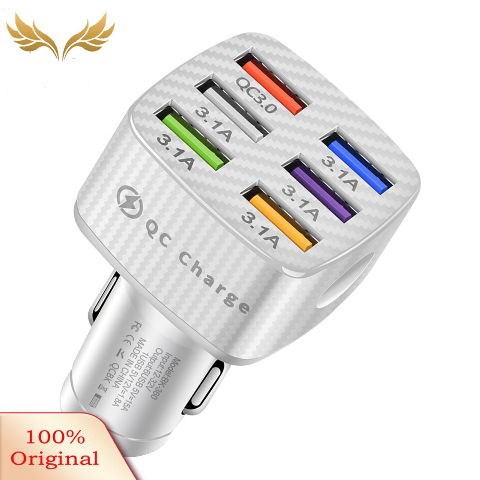 SuperRide Car Charger Flame-retardant QC3.0 USB Ports Fast Charger Power Adapter