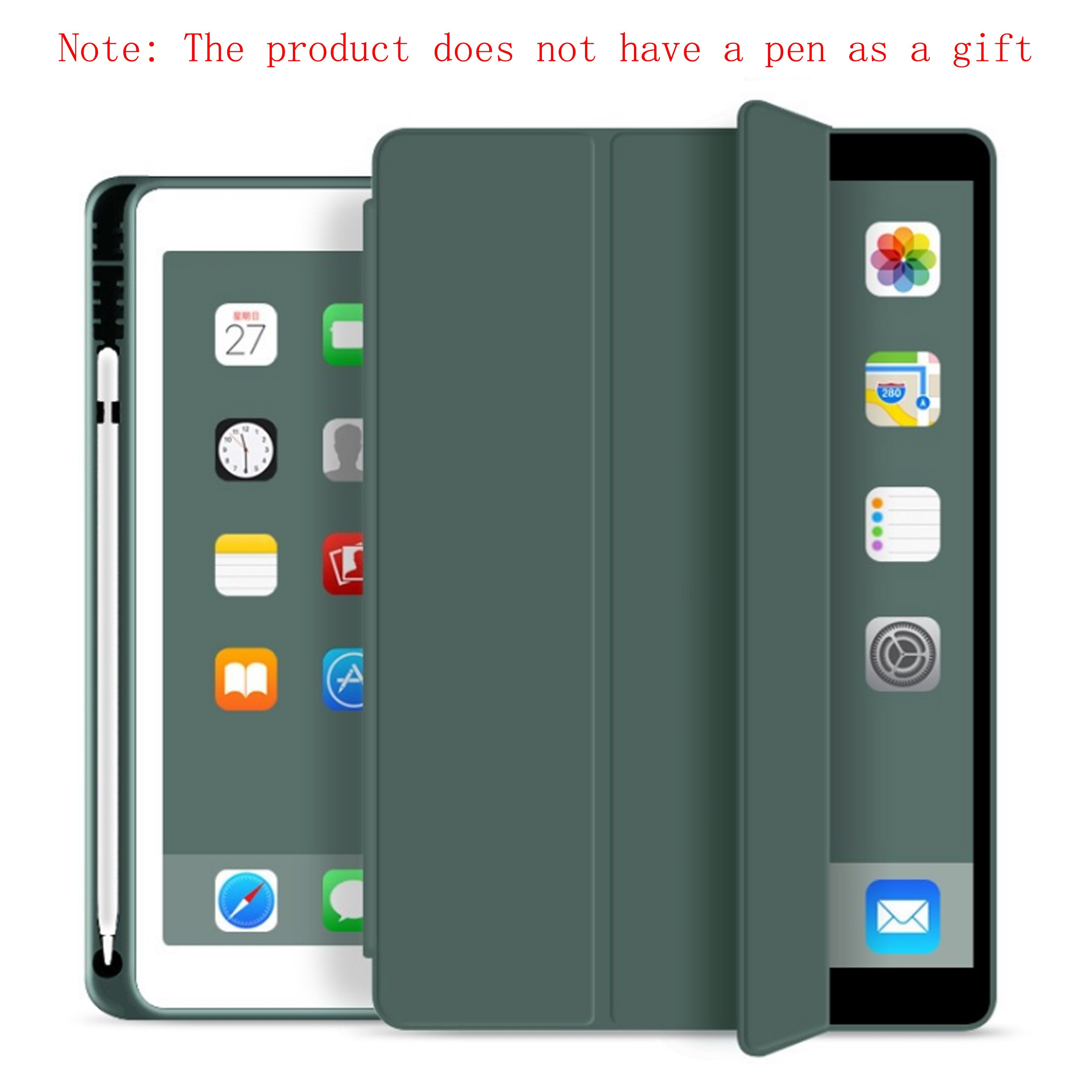 For iPad 9.7 Case 2021 M1 Pro 11`10.9`10.5`Air 3/4`10.2 inch 2018 2019 2020 Soft Cover With Pencil Holder Case for iPad Mini 5
