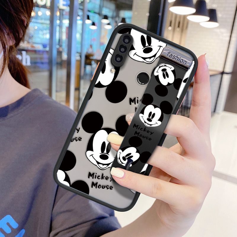 UCUC for Huawei Y7P Wrist Strap Case Cute Mouse Avatar Wristband Printing Cover Shockproof Ultra Thin Phone Case