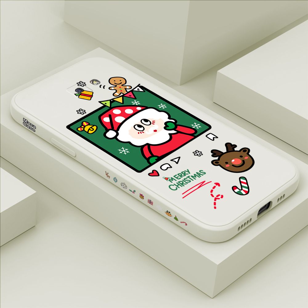 ZeroQiQi for Samsung J5 Prime Case Santa Claus Christmas Gifts Side Printing Cases Soft Liquid Silicone Phone Cover