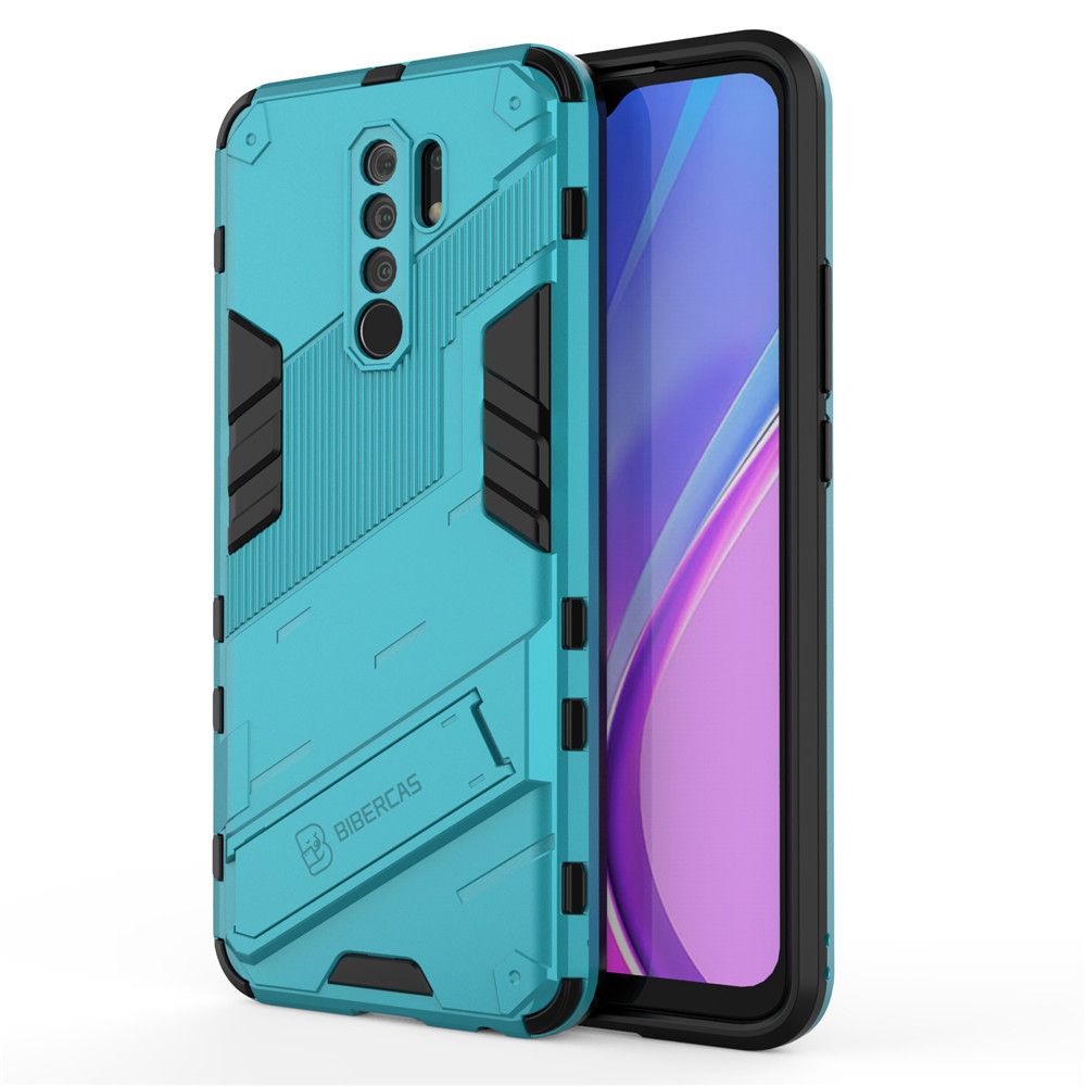 For Xiaomi Redmi 9 Case Camera Protection Back Cover Bumper with Kickstand Phone Stand Hardcase