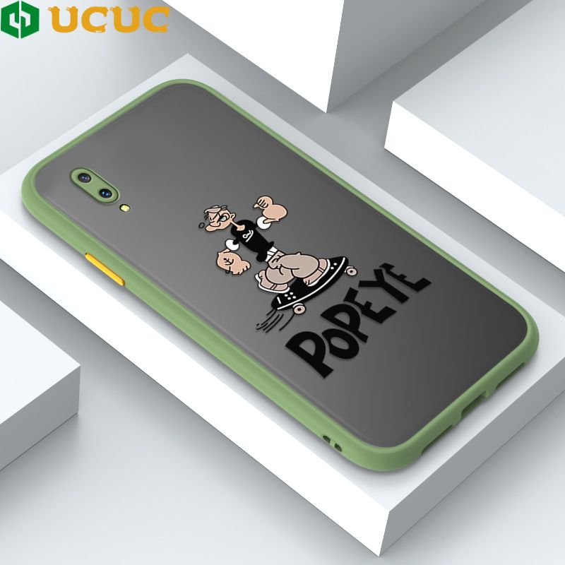 UCUC for Vivo V11 V11 Pro Back Cover Popeye Frosted Transparent Hard Phone Case Thin Shockproof Full Cover Camera Protect Case