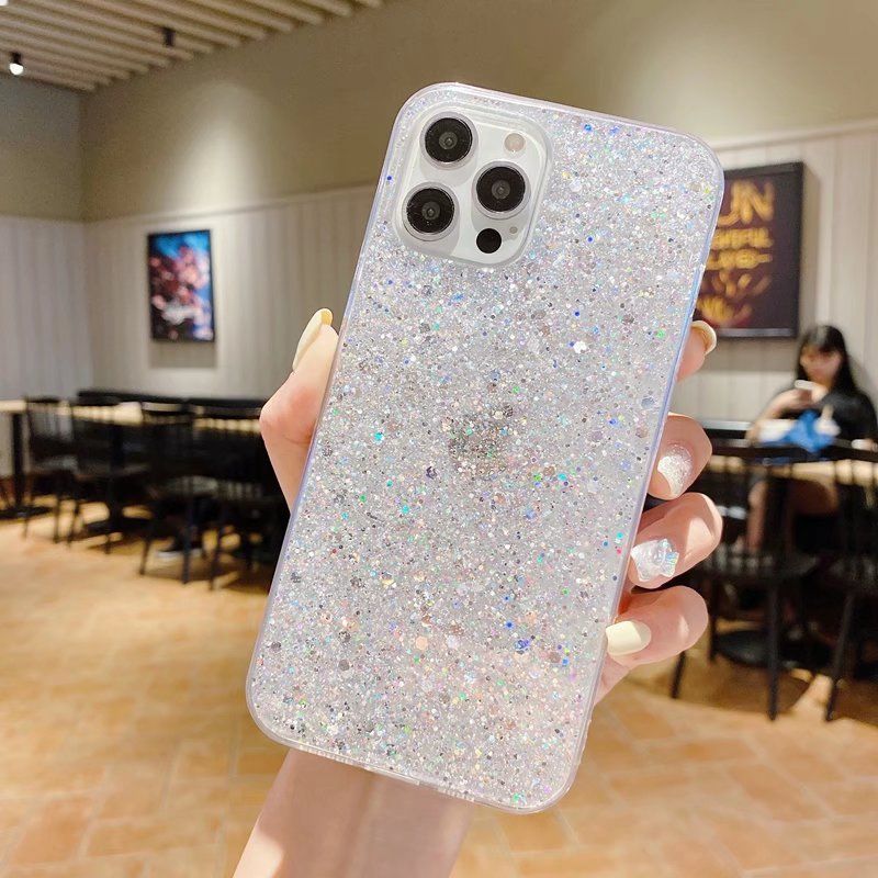 Olige Bling Case For Vivo X60 V21 V20 S1 Pro V20SE Y51 Y95 Y93 Y91 Y30 Y50 Y20 Y20i Y20s Y12s V15 V17 Y12 Y15 Y17 Y19 Y91C For Girls Fashion Shiny Shockproof Soft Phone Cover 3