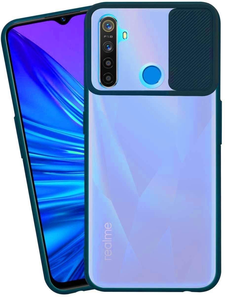 For Realme 5i / Realme 6i Jkobi Hard PC Camera Protection Shutter Translucent Back Cover Case for Realme 5i / Realme 6i Back Cover