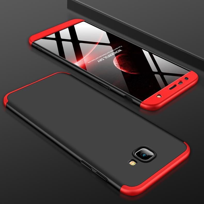Samsung J4 Plus 360 Degree GKK Phone Back Cover - Black & Red